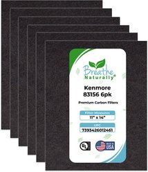 Breathe Naturally Replacement Carbon Prefilters for Kenmore 83156 Series Air Purifiers, 6 count