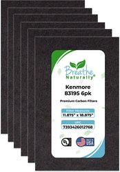 Breathe Naturally Replacement Carbon Prefilters for Kenmore 83195 Series Air Purifiers, 6 count