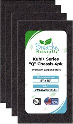 Breathe Naturally Replacement Carbon Prefilters for Kuhl "Q" Series Air Purifiers, 4 count