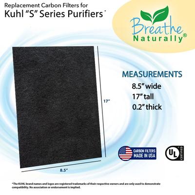 Show full view: Breathe Naturally Replacement Carbon Prefilters for Kuhl "S" Series Air Purifiers, 1 count slide 4 of 5