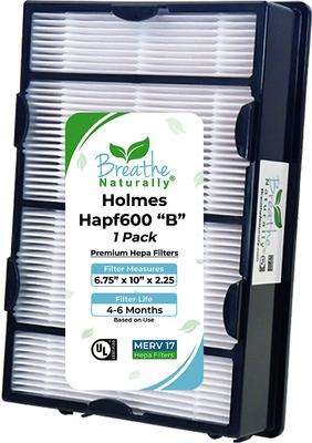 Show full view: Breathe Naturally Replacement HEPA Filter "B" for Holmes HAPF600 Series Air Purifiers, 1 count slide 1 of 2