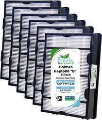 Breathe Naturally Replacement HEPA Filter "B" for Holmes HAPF600 Series Air Purifiers, 6 count