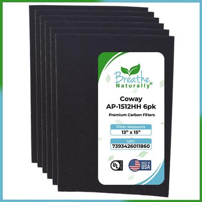 Show full view: Breathe Naturally Replacement Carbon Prefilter for Coway AP-1512HH Series Air Purifiers, 6 count slide 1 of 2