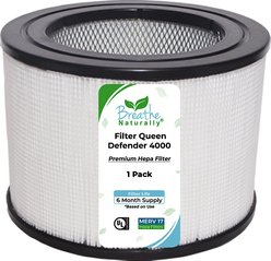 Breathe Naturally Replacement HEPA Filter for Filter Queen Defender 4000 Series Air Purifiers, 1 count