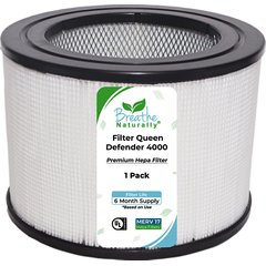 Breathe Naturally Replacement HEPA Filter for Filter Queen Defender 4000 Series Air Purifiers