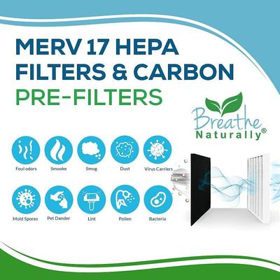 Show full view: Breathe Naturally Replacement HEPA Filter for Hamilton Beach True Air 04383 Series Air Purifiers, 2 count slide 2 of 2