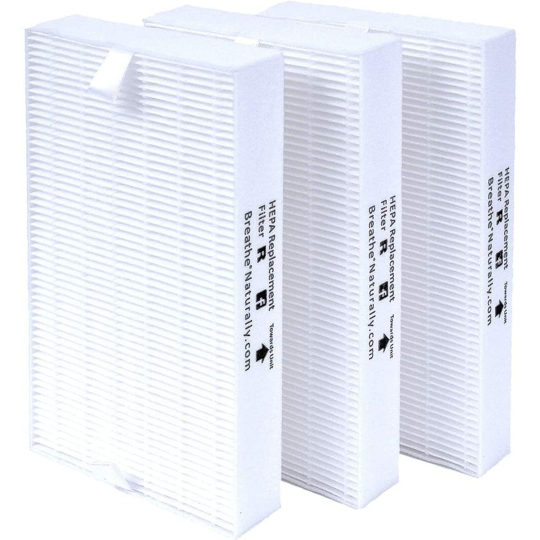Breathe Naturally Replacement HEPA Filter "R" for Honeywell HPA100 Series Air Purifiers, 3 count