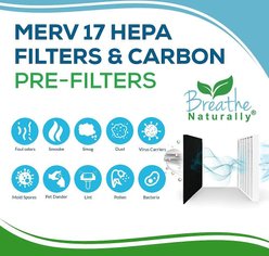 Breathe Naturally Replacement HEPA Filter "R" for Honeywell HPA100 Series Air Purifiers, 3 count slide 2 of 2