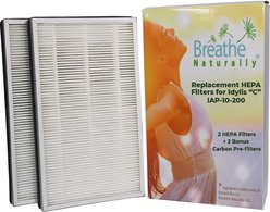 Breathe Naturally Replacement HEPA Filters for Idylis "C" IAP-10-200 Series Air Purifiers, 2 count