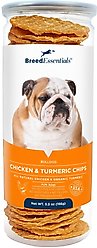 Breed Essentials Bulldog Chicken & Turmeric Chips Grain-Free Dog Treats, 5.5-oz can