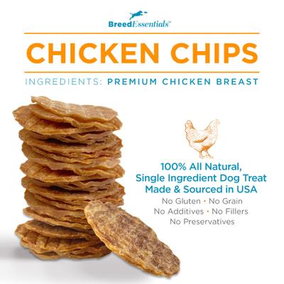 Show full view: Breed Essentials Rottweiler Chicken Chips Grain-Free Dog Treats, 5.5-oz can slide 3 of 7