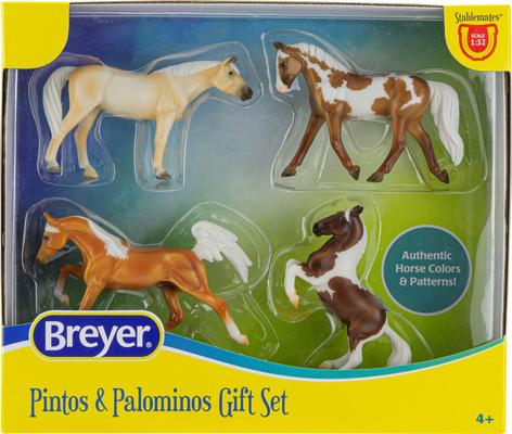 Show full view: Breyer Horses Stablemates Pintos & Palominos Collection 4 Horse Collectible Toy Horse Playset slide 1 of 1