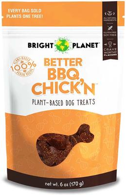 Show full view: Bright Planet Pet Better BBQ Chick'n Plant-Based Dog Treats, 6-oz bag slide 5 of 8
