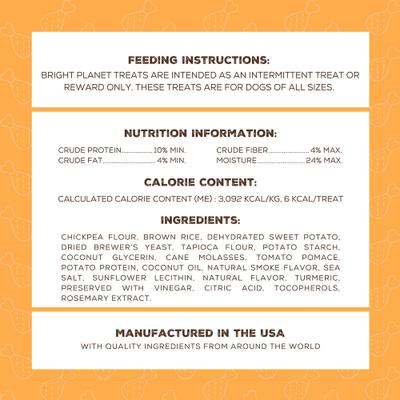 Show full view: Bright Planet Pet Better BBQ Chick'n Plant-Based Dog Treats, 6-oz bag slide 6 of 8