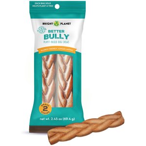 Bright Planet Pet Better Bully Beef Flavor Plant-Based Dog Chews, Small, 2 count