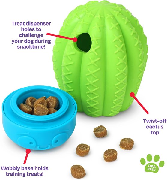 Brightkins Cactus Surprise! Treat Dispensing Dog Toy