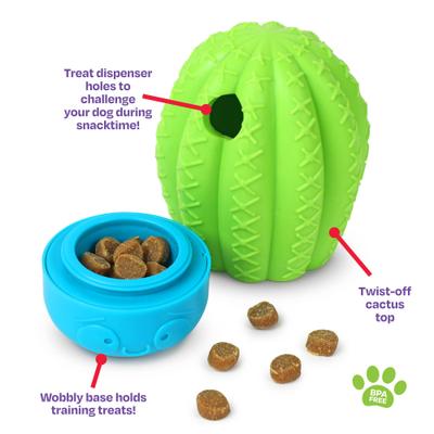 Show full view: Brightkins Cactus Surprise! Treat Dispensing Dog Toy slide 3 of 8