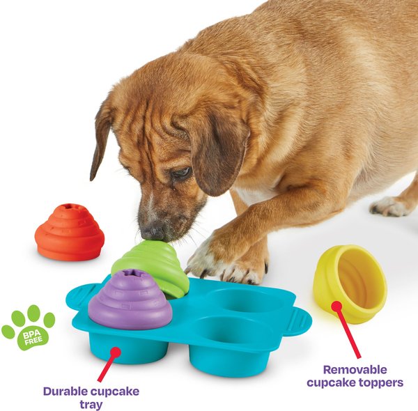 Show full view: Brightkins Cupcake Party! Puzzle Treat Dog Toy slide 4 of 9