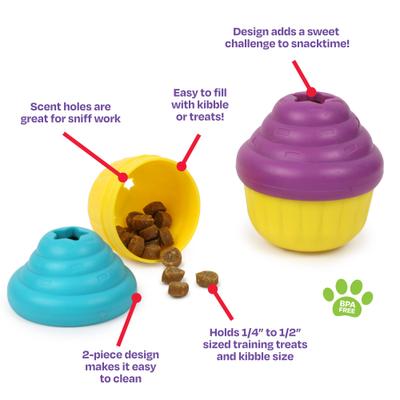 Show full view: Brightkins Cupcake Treat Dispensing Dog Toy, Large slide 2 of 7