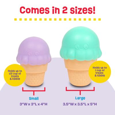 Show full view: Brightkins Large Ice Cream Treat Dispenser Dog Toy slide 5 of 8