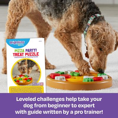 Show full view: Brightkins Pizza Party! Treat Puzzle Dog toy slide 3 of 9