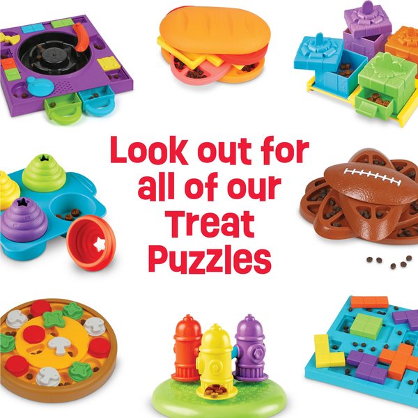 Show full view: Brightkins Pizza Party! Treat Puzzle Dog toy slide 7 of 9