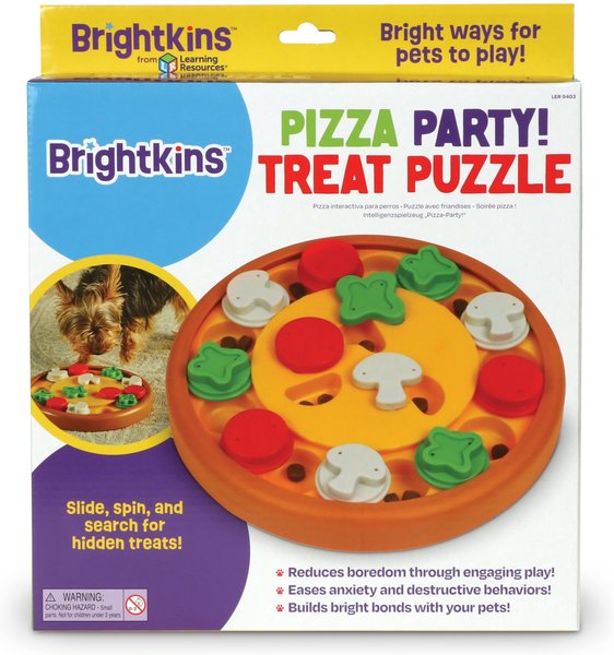 Show full view: Brightkins Pizza Party! Treat Puzzle Dog toy slide 6 of 9