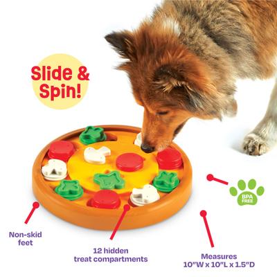 Show full view: Brightkins Pizza Party! Treat Puzzle Dog toy slide 2 of 9