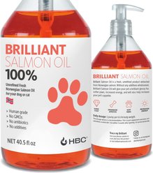 Brilliant Salmon Oil Skin & Coat Supplement for Dogs, 1200-ml bottle