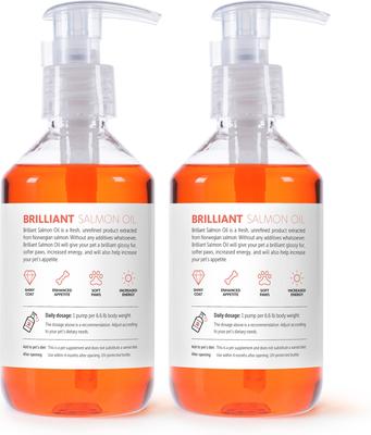 Show full view: Brilliant Salmon Oil Skin & Coat Supplement for Dogs, 500-ml bottle, case of 2 slide 10 of 11