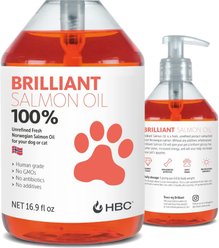 Brilliant Salmon Oil Skin & Coat Supplement for Dogs, 500-ml bottle