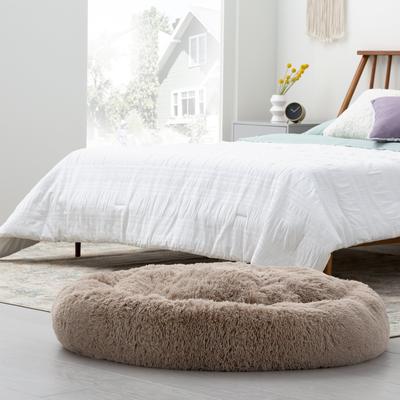 Show full view: Brindle Donut Cuddler Dog & Cat Bed, Tan, Large slide 4 of 9
