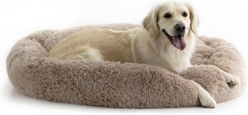 Show full view: Brindle Donut Cuddler Dog & Cat Bed, Tan, Large slide 6 of 9
