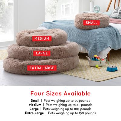 Show full view: Brindle Donut Cuddler Dog & Cat Bed, Tan, Large slide 7 of 9