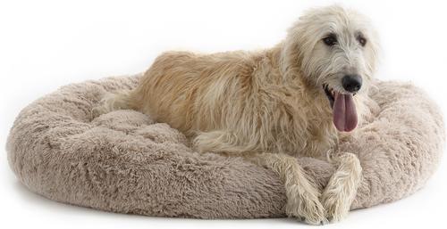 Show full view: Brindle Donut Cuddler Dog & Cat Bed, Tan, X-Large slide 6 of 9