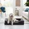 Show in main carousel: Brindle Orthopedic Bolster Dog & Cat Bed with Removable Cover, Charcoal/White, X-Large slide 1 of 10
