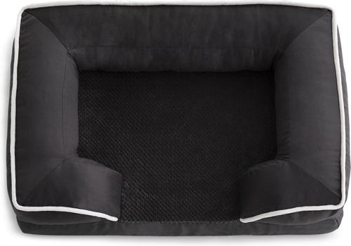 Show full view: Brindle Orthopedic Bolster Dog & Cat Bed with Removable Cover, Charcoal/White, X-Large slide 6 of 10
