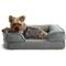 Show in main carousel: Brindle Orthopedic Bolster Dog & Cat Bed with Removable Cover, Dove Gray/Blue, Medium slide 7 of 9