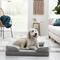 Show in main carousel: Brindle Orthopedic Bolster Dog & Cat Bed with Removable Cover, Dove Gray/Blue, X-Large slide 1 of 9