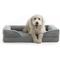 Show in main carousel: Brindle Orthopedic Bolster Dog & Cat Bed with Removable Cover, Dove Gray/Blue, X-Large slide 7 of 9