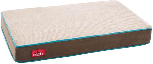 Show full view: Brindle Plush Orthopedic Pillow Cat & Dog Bed with Removable Cover, Mocha Blue, Small slide 3 of 9