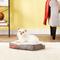 Show in main carousel: Brindle Soft Orthopedic Pillow Cat & Dog Bed with Removable Cover, Khaki, 17 x 11 in slide 1 of 8