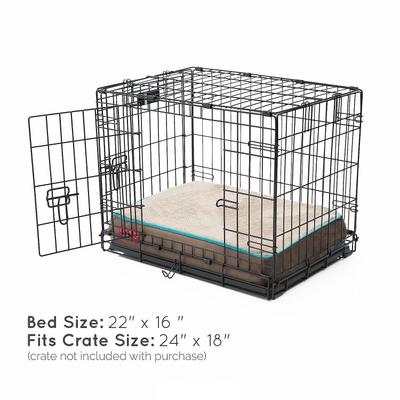 Show full view: Brindle Soft Orthopedic Pillow Cat & Dog Bed with Removable Cover, Khaki, 22 x 16 in slide 6 of 8