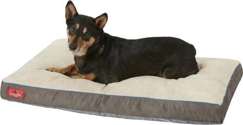 Show full view: Brindle Soft Orthopedic Pillow Cat & Dog Bed with Removable Cover, Khaki, 40 x 26 in slide 4 of 8