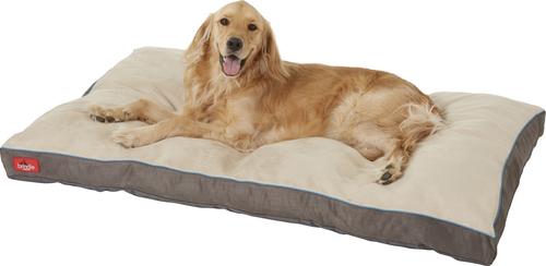 Show full view: Brindle Soft Orthopedic Pillow Cat & Dog Bed with Removable Cover, Khaki, 52 x 34 in slide 5 of 9