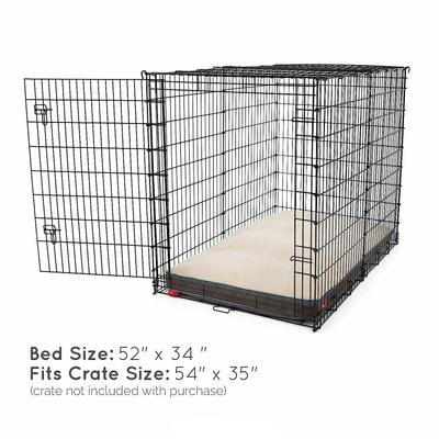 Show full view: Brindle Soft Orthopedic Pillow Cat & Dog Bed with Removable Cover, Khaki, 52 x 34 in slide 7 of 9