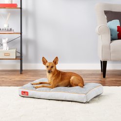 Brindle Soft Orthopedic Pillow Cat & Dog Bed with Removable Cover, Stone, 28 x 18 in