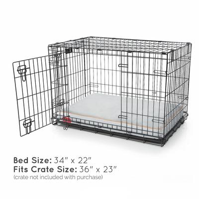 Show full view: Brindle Soft Orthopedic Pillow Cat & Dog Bed with Removable Cover, Stone, 34 x 22 in slide 6 of 8