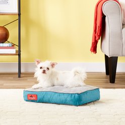 Brindle Soft Orthopedic Pillow Cat & Dog Bed with Removable Cover, Teal, 17 x 11 in