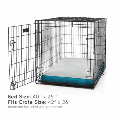 Show full view: Brindle Soft Orthopedic Pillow Cat & Dog Bed with Removable Cover, Teal, 40 x 26 in slide 6 of 8